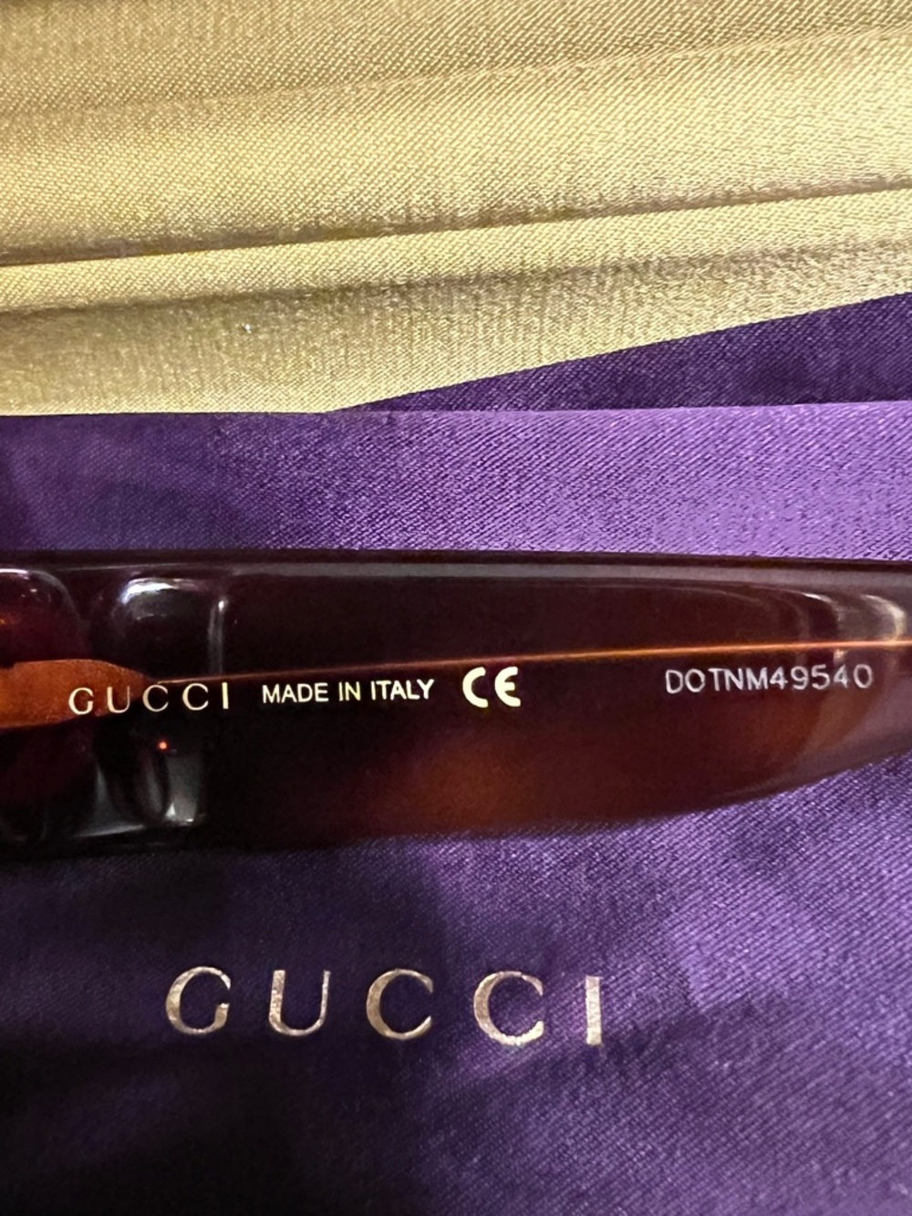 Authentic GUCCI GG0083S Oversized Glitter Sunglasses - Pristine - Picture 7 of 12